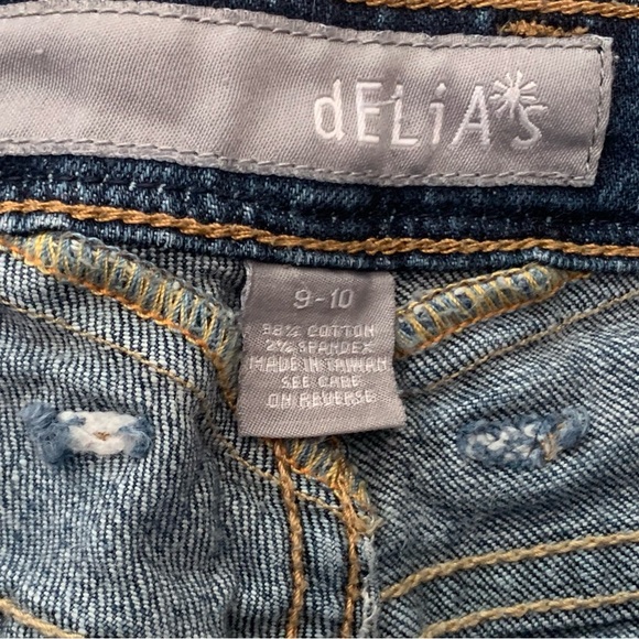 dELiA*s Slight Flare Jeans – Embroidered Pocket – Size 9/10 - Picture 9 of 11